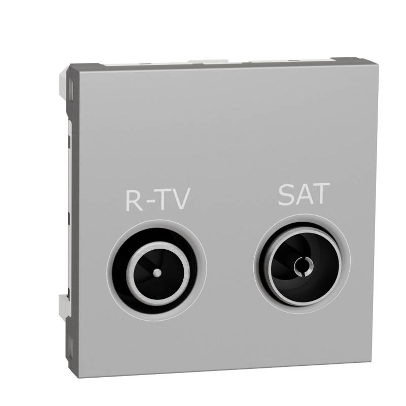 Розетка R-TV SAT, 2 модула NEW UNICA контакти и ключове