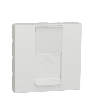 капак за RJ45 Keystone/Systimax 2 модула, бял NEW UNICA контакти и ключове