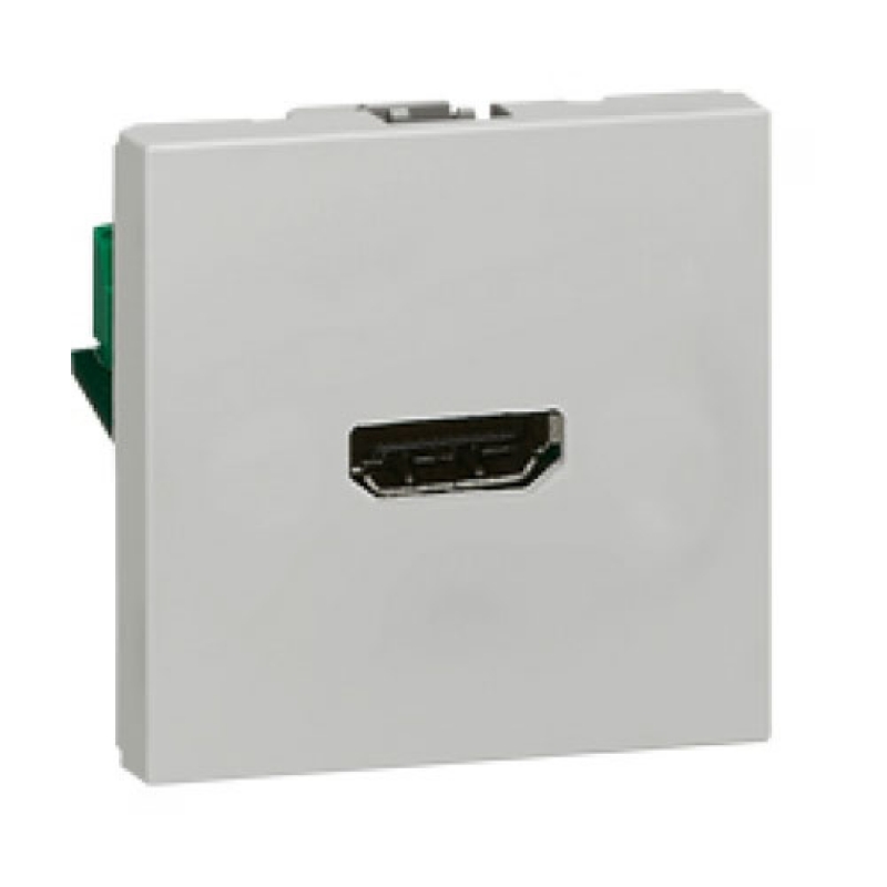 L079275 PRMOS HDMI РОЗЕТКА 2 МОД АЛУМИН. Mosaic Legrand