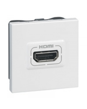 L078768 PRMOS HDMI РОЗЕТКА 2МОД БЯЛ Mosaic Legrand