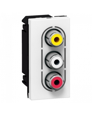 L078754 PRMOS СТЕРЕО АУДИО И ВИДЕО 3 RCA Mosaic Legrand