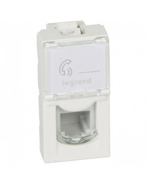 L078730 PRMOS ТЕЛЕФ РОЗЕТКА RJ11 1M Mosaic Legrand