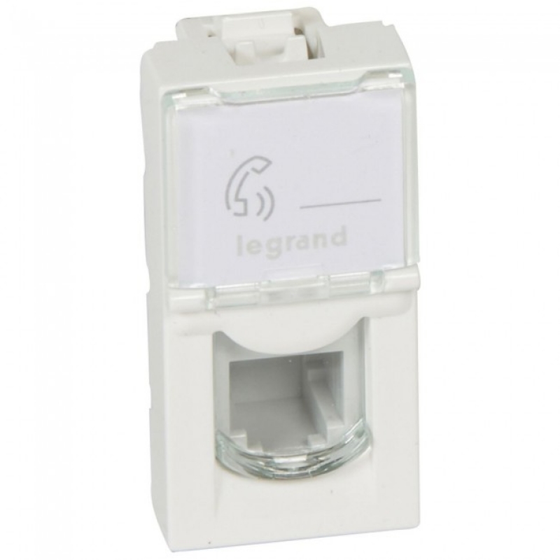 L078730 PRMOS ТЕЛЕФ РОЗЕТКА RJ11 1M Mosaic Legrand