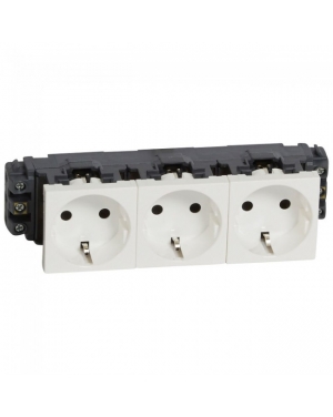 L077603 PRMOS КОНТАКТ ШУКО 3Х2P+E (2М) БЯЛ Mosaic Legrand