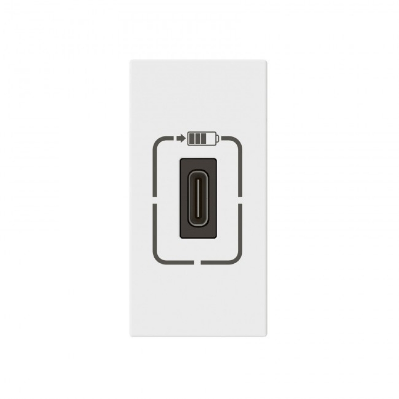 PRMOS USB РОЗЕТКА ТИП C 5V 1.5A 7.5W 1М БЯЛА Mosaic Legrand