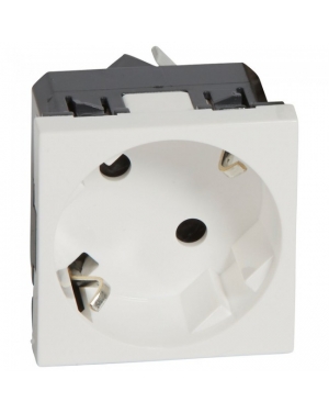 L077245 PRMOS КОНТАКТ ШУКО 2P+E 45О (2M) БЯЛ Mosaic Legrand