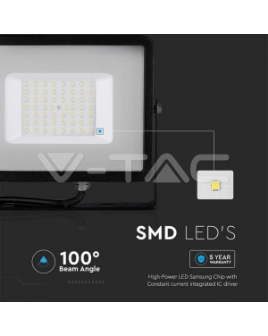 50W LED Прожектор SAMSUNG ЧИП SMD G2 Черно Тяло 6400К LED екстериорно осветление