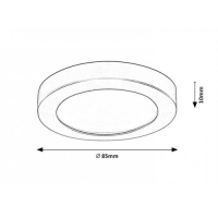 Coco, плафон LED3W,silver,D8,5,IP44 LED плафони без сензори