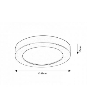 Coco, плафон LED3W,silver,D8,5,IP44 LED плафони без сензори