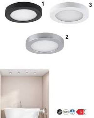 Coco, плафон LED3W,silver,D8,5,IP44 LED плафони без сензори