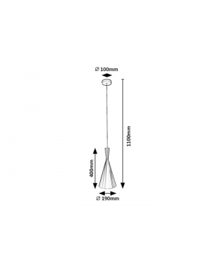 5311 Trincola, метален пендел, E27 1x MAX 40W, D19xH110cm, сиво LED осветление