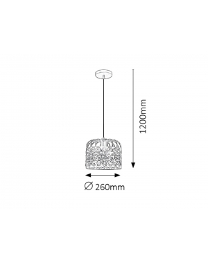 Алессандра пендел 2161/ E27 1x MAX 60W, бяло LED осветление