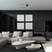 Ocean,плафонLED26W, черно+бяло LED плафони без сензори