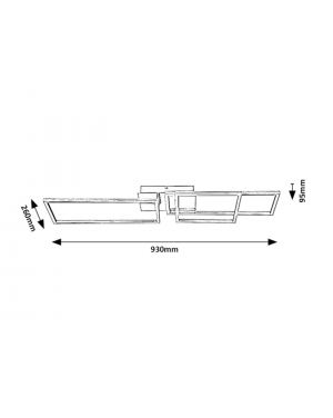 Cesario,плафон, LED44W, L93cm LED плафони без сензори