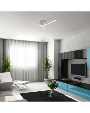 Tatjana,плафонLED22W, сребърно,D47 LED плафони без сензори