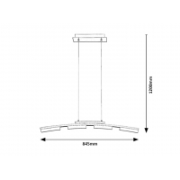 Eucalyptus,плафонLED20W,sat.chr.L84,5 LED плафони без сензори