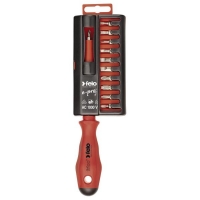 Комплект отвертки FELO 1000V E-Pro 11+1 pcs (1 x ) 518: 1/4” x 105 (4 x ) 020: 3,0 x 0,5 / 4,0 x 0,8 / 5,5 x 1