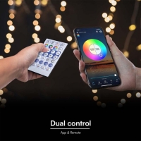 Комплект LED Magic Strip RGB 24V IP65 смарт контрол през телефон 12V LED ленти