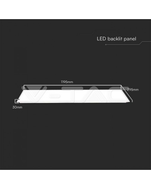 40W LED Панел 1200x300 мм Backlit 140 lm/W 4000K 1бр.SET LED панели за скрит монтаж