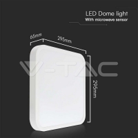 24W LED Плафон Квадрат Бяла Рамка 3000К IP44 24W LED Плафон Квадрат Бяла Рамка 3000К IP44 LED плафони без сензори