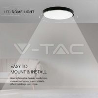 18W LED Плафон Кръг Черна Рамка 4000К IP44 18W LED Плафон Кръг Черна Рамка 4000К IP44 LED плафони без сензори