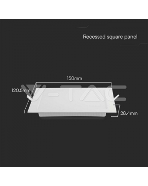 6W LED Backlit Панел Квадрат 4000К LED панели за скрит монтаж