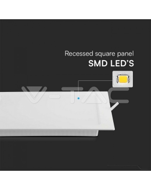 6W LED Backlit Панел Квадрат 6400К LED панели за скрит монтаж