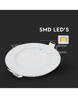 6W LED Premium Панел Кръг 6400K LED панели за скрит монтаж