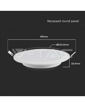 18W LED Backlit Панел Кръг 4000К LED панели за скрит монтаж