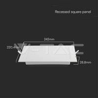 18W LED Backlit Панел Квадрат 6500К LED панели за скрит монтаж