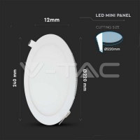 22W Led Панел Кръгъл 4000К LED панели за скрит монтаж