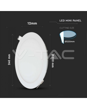 22W Led Панел Кръгъл 4000К LED панели за скрит монтаж