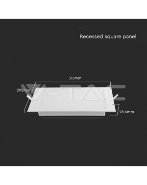 24W LED Premium Панел Квадрат 4000K LED панели за скрит монтаж