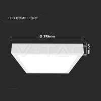 24W LED Плафон Квадрат Микровълнов Сензор Бяла Рамка 4000К IP44 LED плафони със сензори