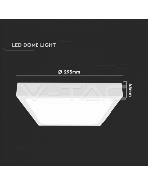 24W LED Плафон Квадрат Микровълнов Сензор Бяла Рамка 4000К IP44 LED плафони със сензори