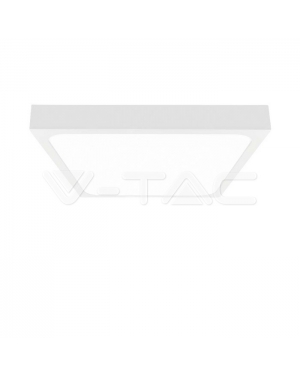 24W LED Плафон Квадрат Микровълнов Сензор Бяла Рамка 4000К IP44 LED плафони със сензори
