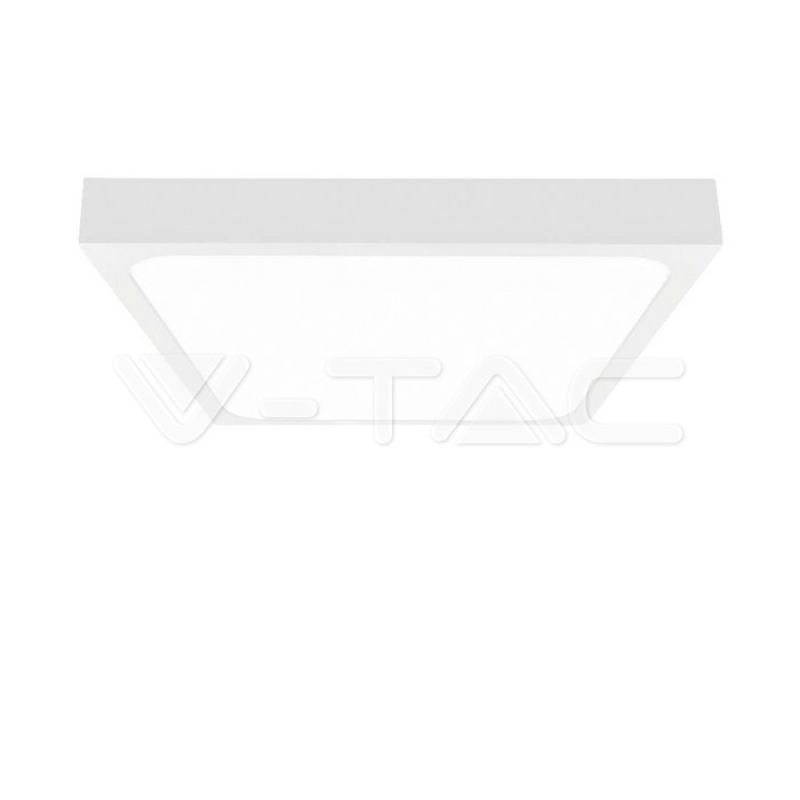 24W LED Плафон Квадрат Микровълнов Сензор Бяла Рамка 4000К IP44 LED плафони със сензори