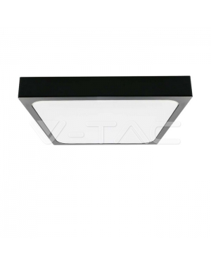 24W LED Плафон Квадрат Микровълнов Сензор Черна Рамка 4000К IP44 LED плафони със сензори