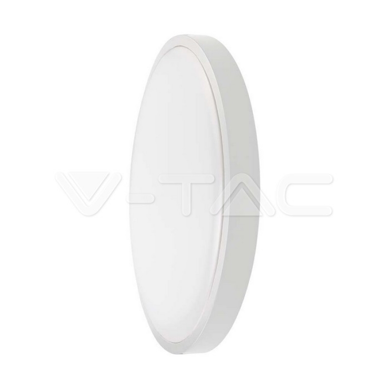 30W LED Плафон Кръг Бяла Рамка 3000К IP44 LED плафони без сензори
