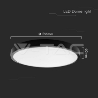 36W LED Плафон Кръг Черна Рамка 4000К IP44 LED плафони без сензори