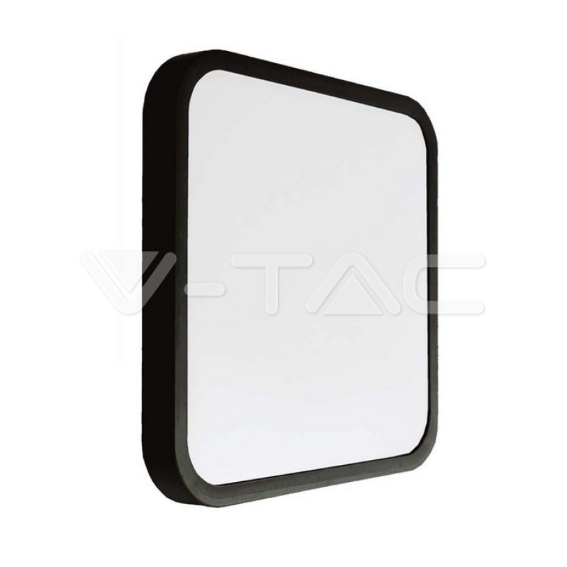 48W LED Плафон Квадрат Черна Рамка 6400К IP44 LED плафони без сензори