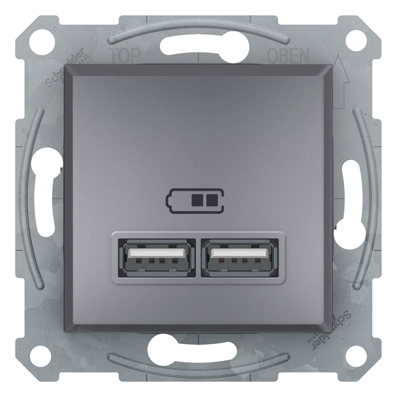 USB зарядно, 2.1А, стомана ASFORA контакти и ключове