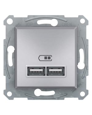 USB зарядно, 2.1А, алуминий ASFORA контакти и ключове