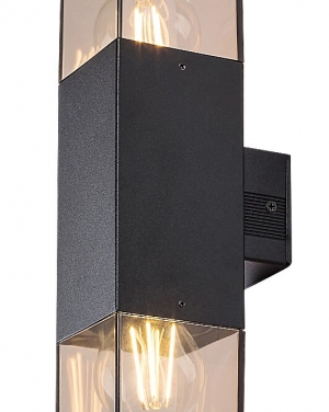 77081 Loanda, външен аплик, E27 2xMAX60W, H31,5cm Фасадно LED осветление