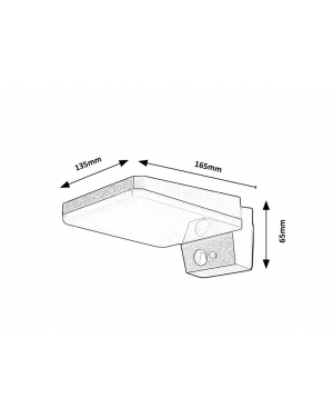 Lasset, външен соларен аплик, LED4,4W, L13,5cm Фасадно LED осветление