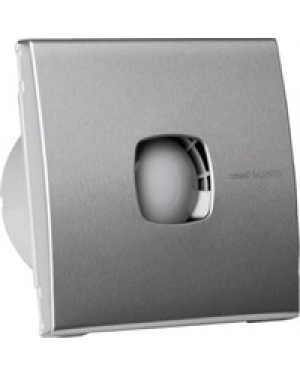 Вентилатор SILENTIS10T LOW NOISE TIMER ф100мм, цвят Инокс, 90м3/ч,12W, 30dB с таймер, комплект с клапа CATA Вентилатори за баня