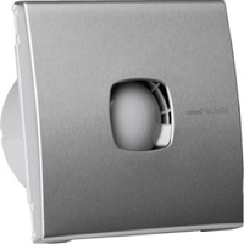Вентилатор SILENTIS10T LOW NOISE TIMER ф100мм, цвят Инокс, 90м3/ч,12W, 30dB с таймер, комплект с клапа CATA Вентилатори за баня