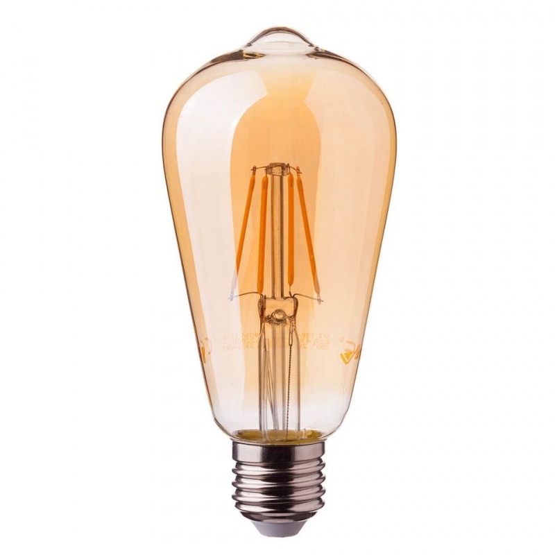 LED Крушка - 4W E27 Filament Amber ST64 2200K LED крушки Е27