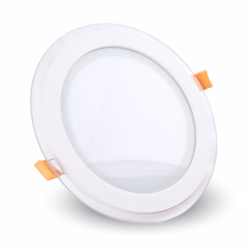 18W LED Панел Стъклено Тяло Кръг Променлива Светлина 3000К/4500К/6000К LED панели за скрит монтаж