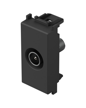TV розетка 1M 0dB TEM MODUL Черен Мат TEM MODUL механизми